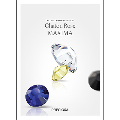 PC-CH-FB - Preciosa Crystal Colour Charts - Chaton Rose Maxima Flatback Stones